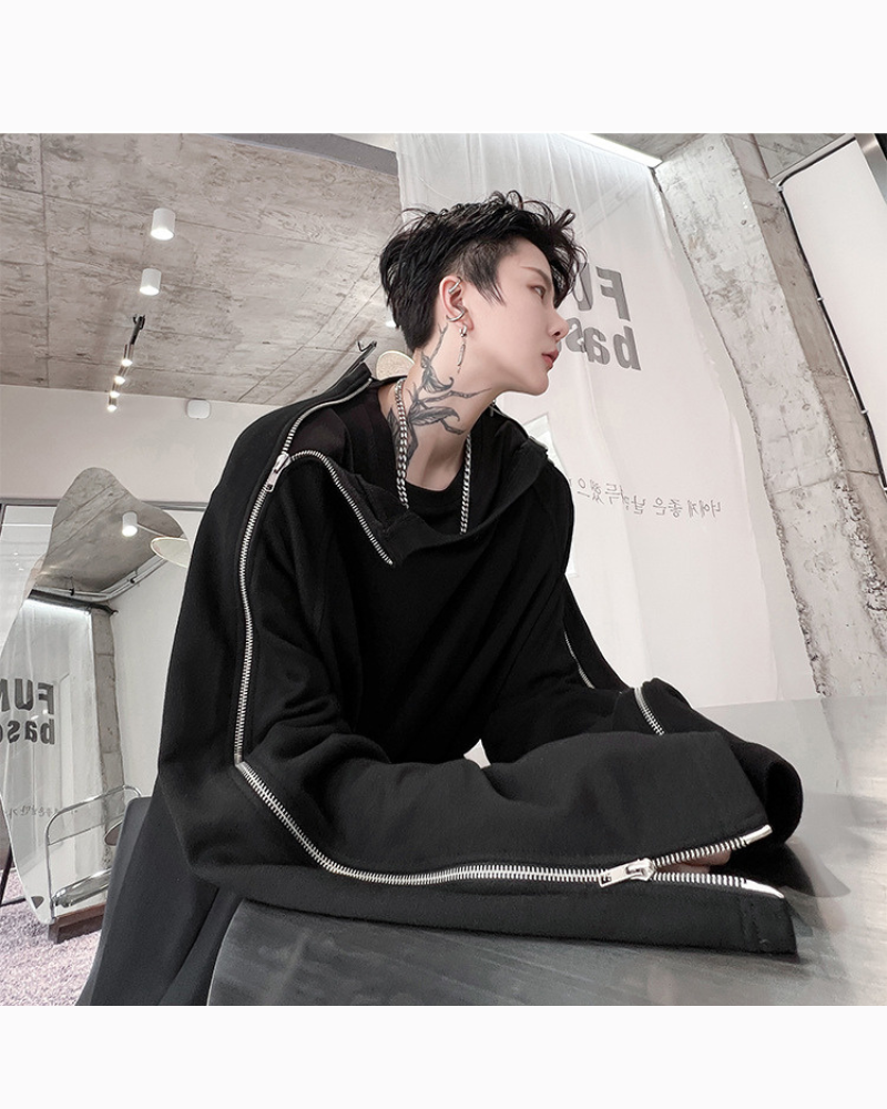 Streetwear Opium Style Dual Zip Sweatshirt