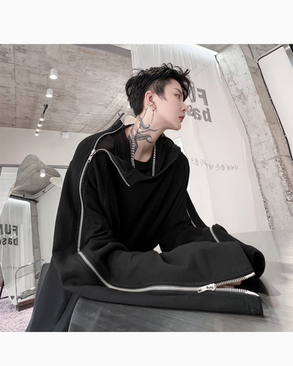 Streetwear Opium Style Dual Zip Sweatshirt