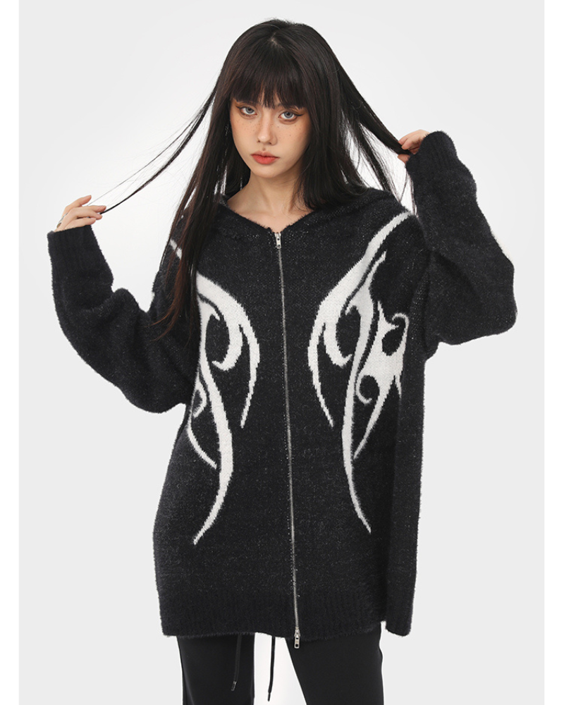 zip up sweater,sweater jacket,black sweater,black cardigan sweater,cardigan sweater,crew neck sweater,pullover sweater,mens,mens knit sweater,techwear sweater,techwear,tech wear,affordable techwear,techwear fashion,futuristic clothing,cyberpunk clothes,cyber fashion,cyberpunk aesthetic,cyberpunk 