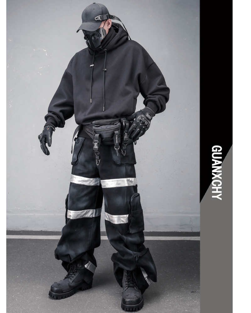 Streetwear High-Neck Fleece Hoodie