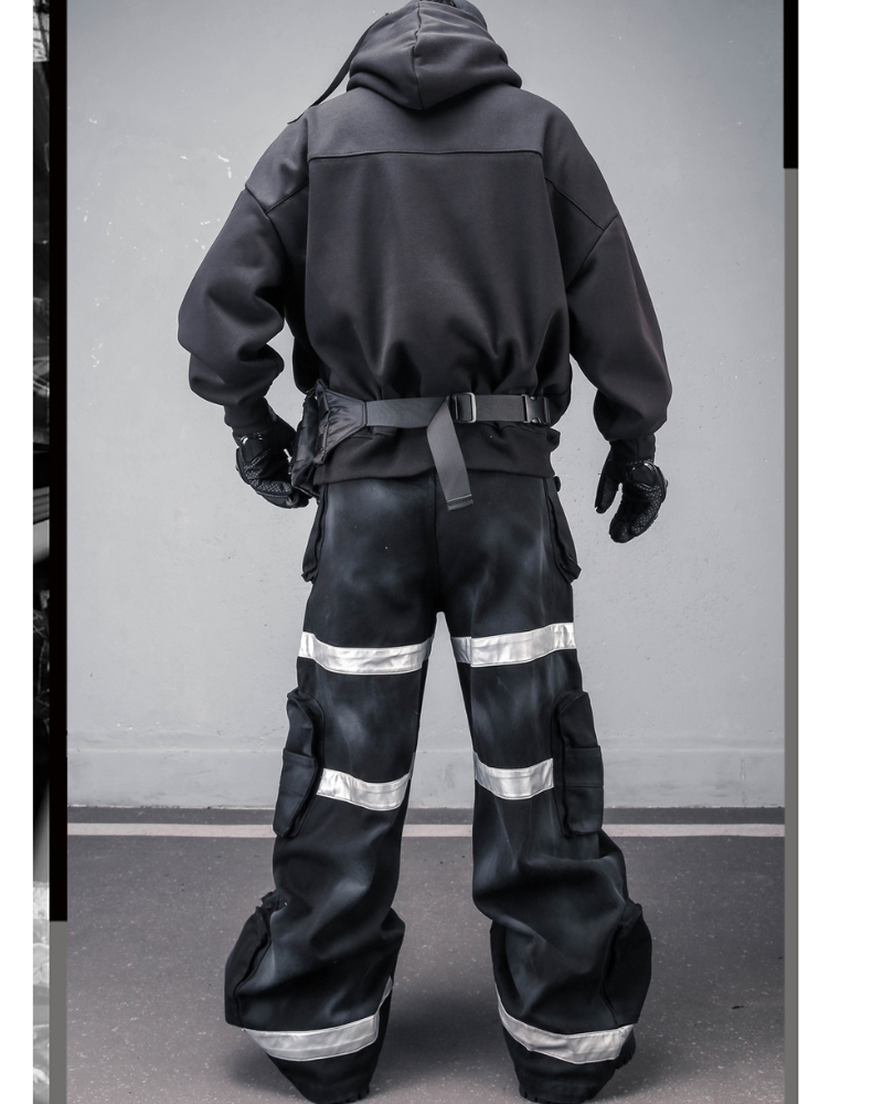 Streetwear High-Neck Fleece Hoodie