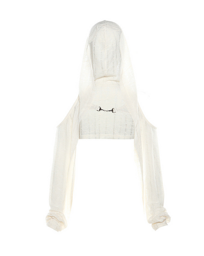 Streetwear Opium Style Hood Blouse Crop Top