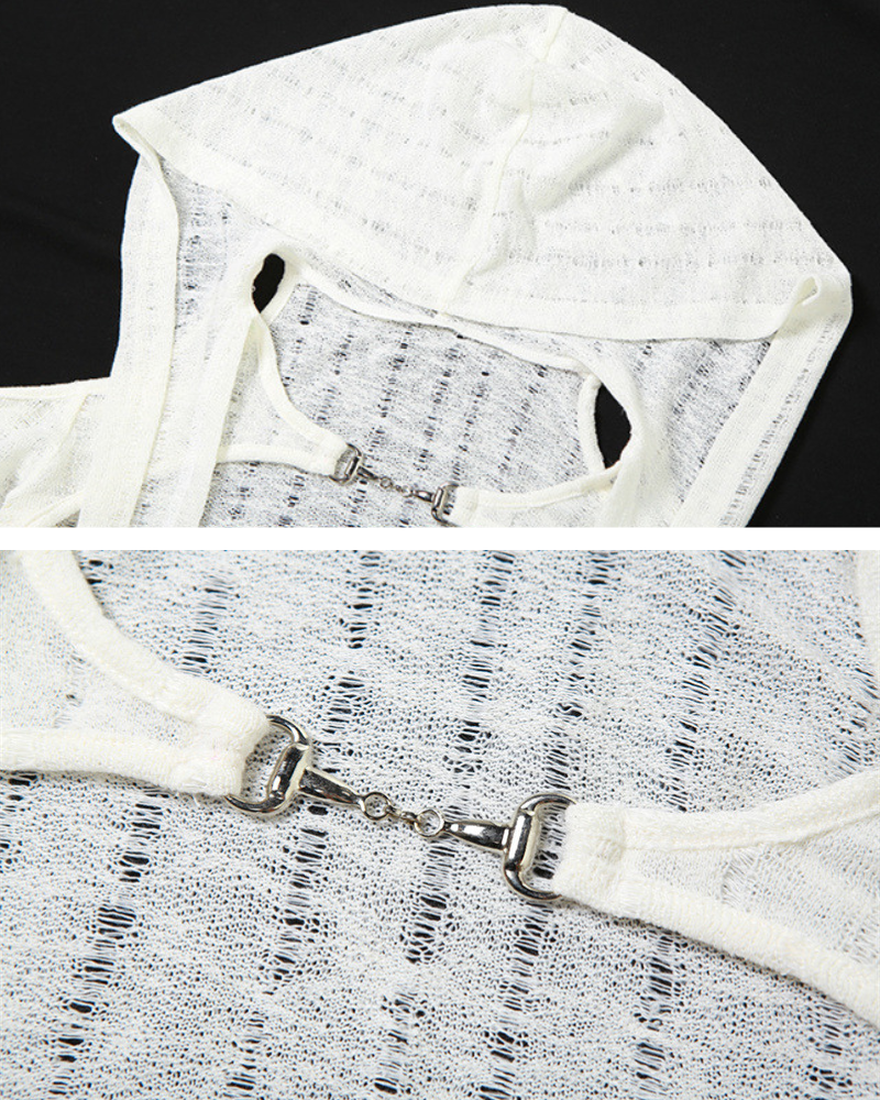 Streetwear Opium Style Hood Blouse Crop Top