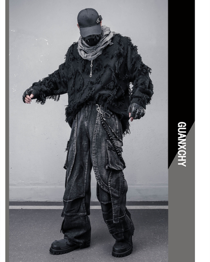 Streetwear Loose Lazy Style Tassel Sweater