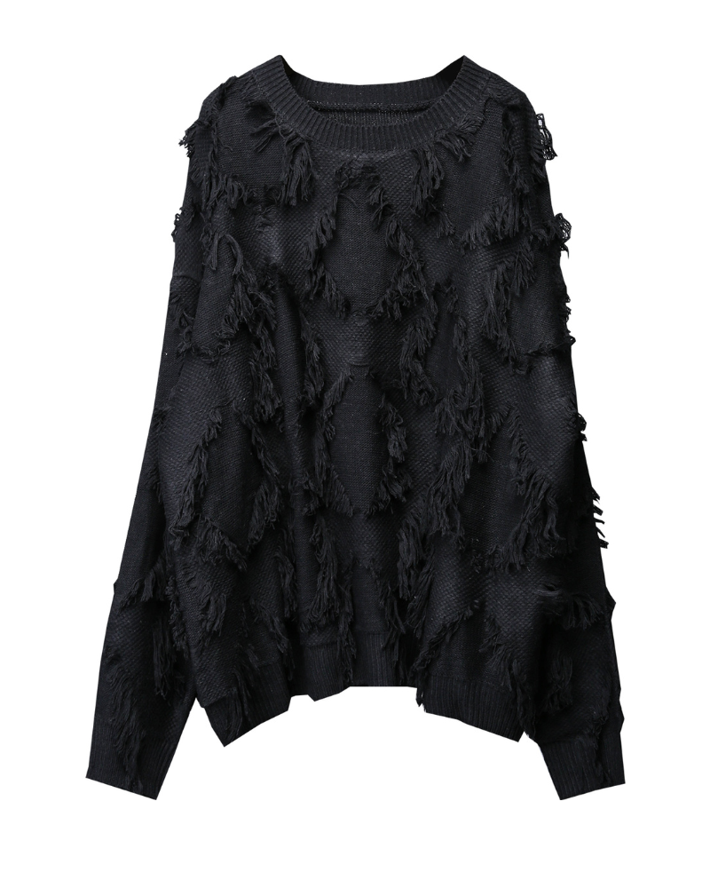 Streetwear Loose Lazy Style Tassel Sweater