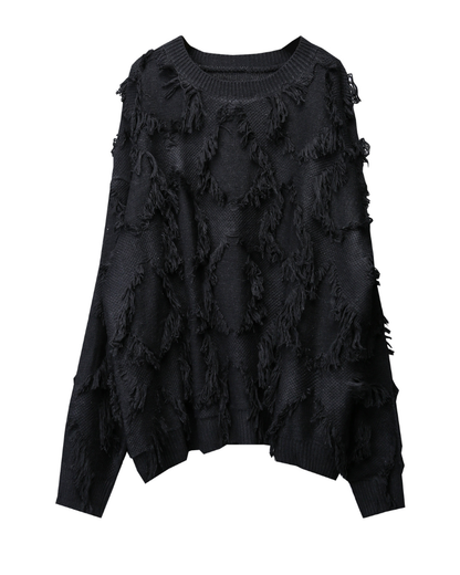 Streetwear Loose Lazy Style Tassel Sweater