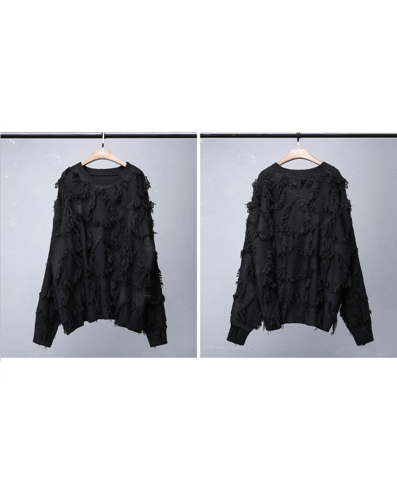 Streetwear Loose Lazy Style Tassel Sweater