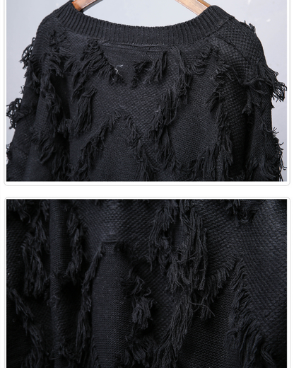 Streetwear Loose Lazy Style Tassel Sweater
