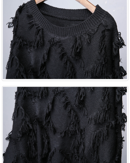Streetwear Loose Lazy Style Tassel Sweater