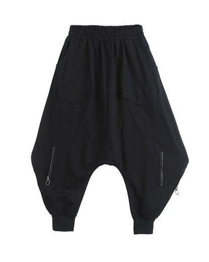 Streetwear Loose Thickened Hakama Pants