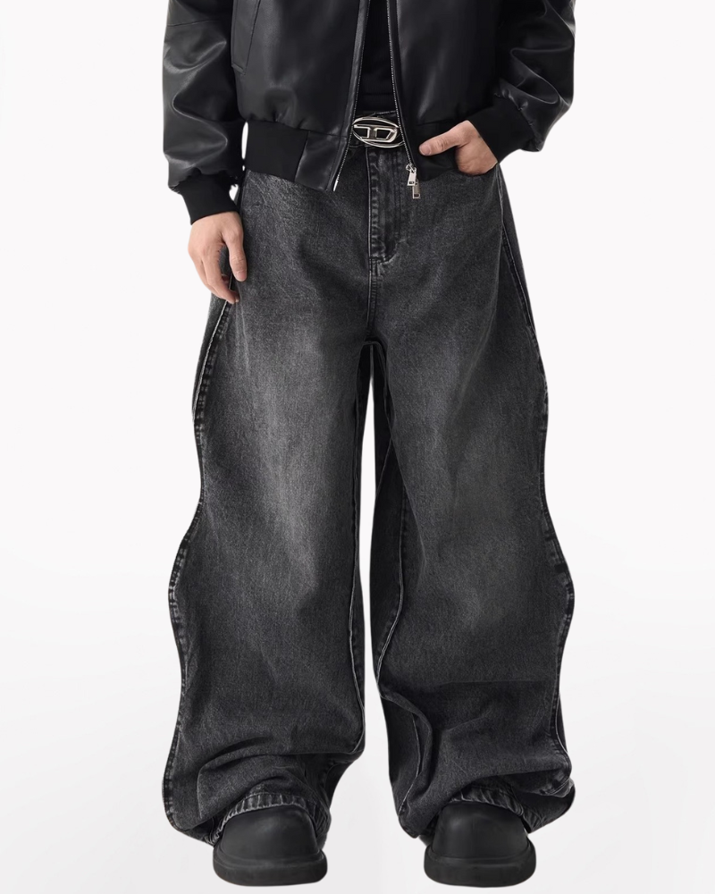 Streetwear Loose Wave Y2K Jeans