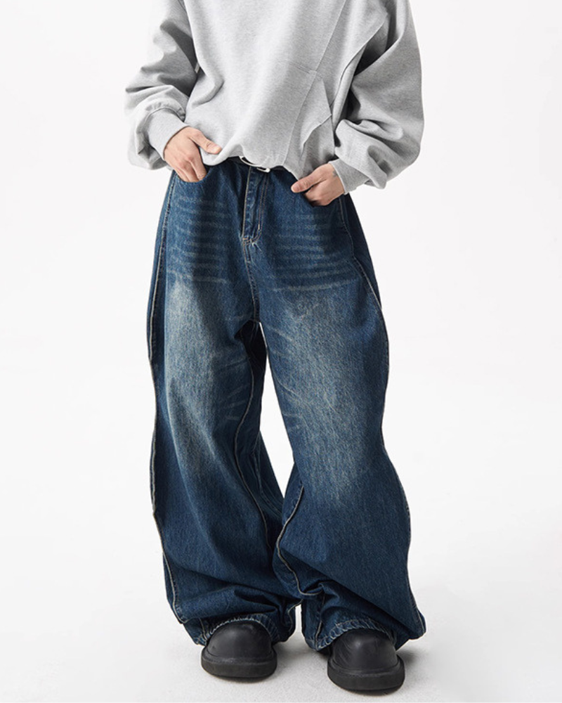 Streetwear Loose Wave Y2K Jeans