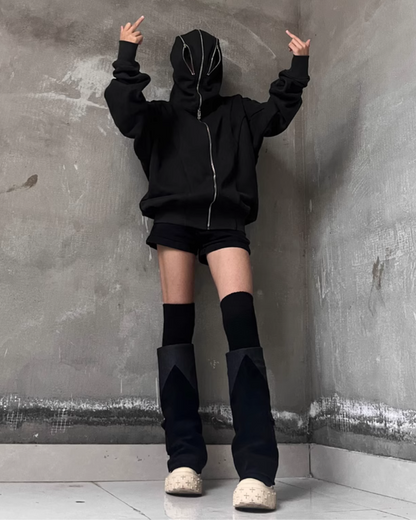 Street Full Zip Mask Y2K Hoodie Jacket