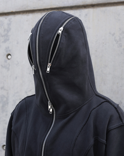 Street Full Zip Mask Y2K Hoodie Jacket