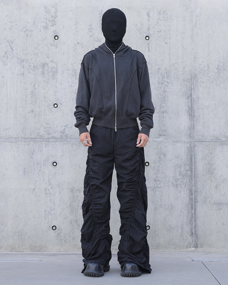 Street Full Zip Mask Y2K Hoodie Jacket