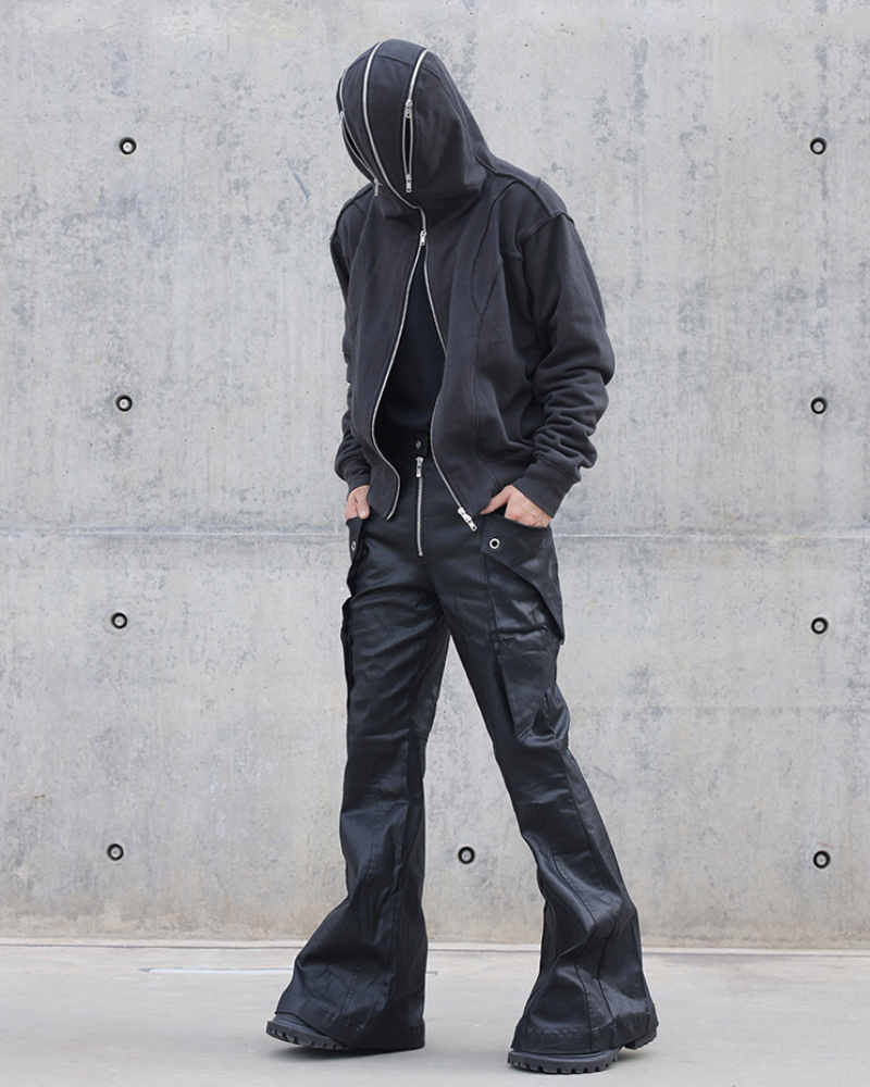 Street Full Zip Mask Y2K Hoodie Jacket