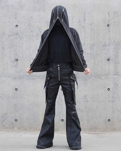 Street Full Zip Mask Y2K Hoodie Jacket