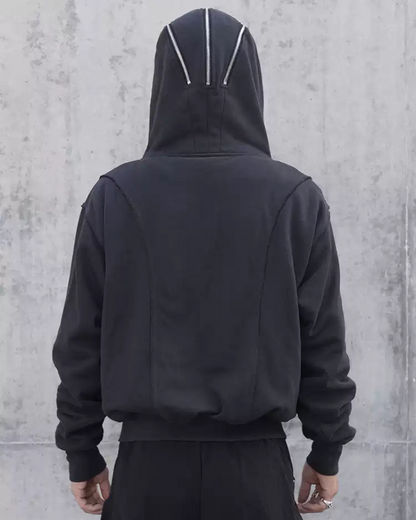 Street Full Zip Mask Y2K Hoodie Jacket