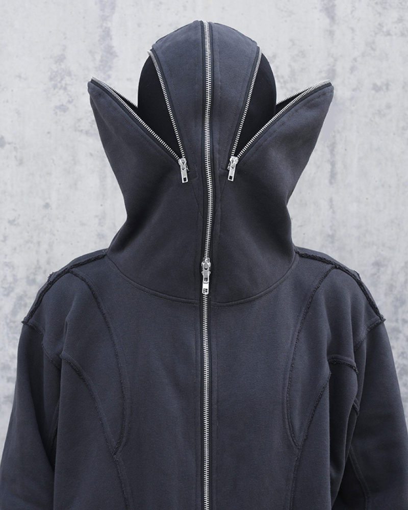 Street Full Zip Mask Y2K Hoodie Jacket