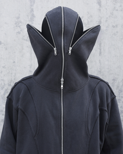 Street Full Zip Mask Y2K Hoodie Jacket