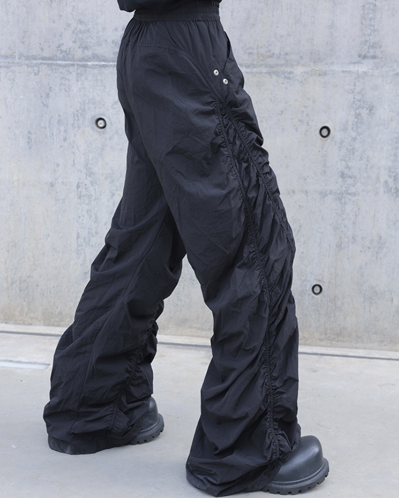 Streetwear Pleated Spiral Loose Casual Pants