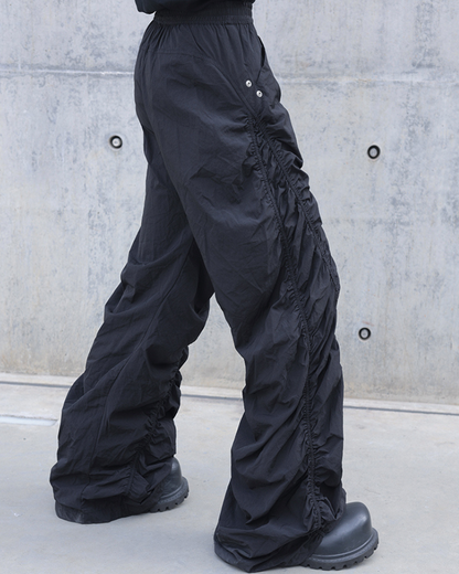 Streetwear Opium Style Pleated Spiral Loose Pants