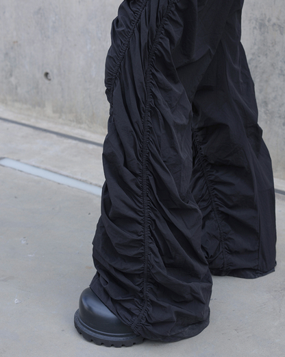 Streetwear Opium Style Pleated Spiral Loose Pants