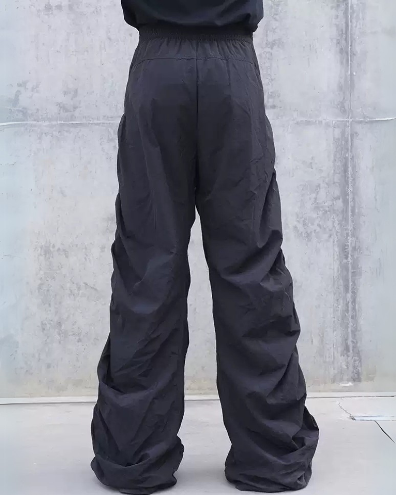 Streetwear Pleated Spiral Loose Casual Pants