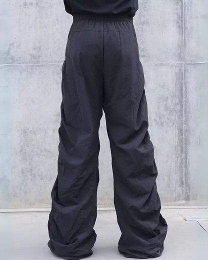 Streetwear Opium Style Pleated Spiral Loose Pants
