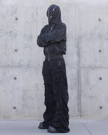 Streetwear Opium Style Pleated Spiral Loose Pants