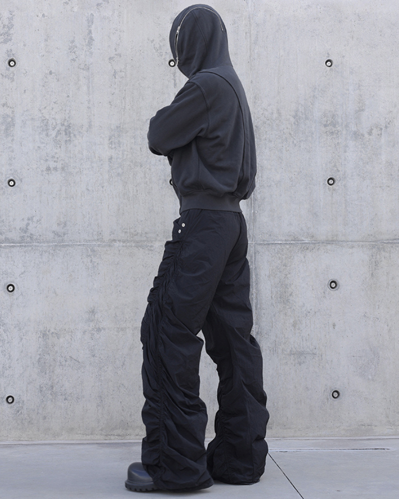 Streetwear Opium Style Pleated Spiral Loose Pants