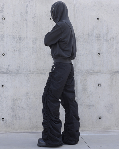 Streetwear Opium Style Pleated Spiral Loose Pants