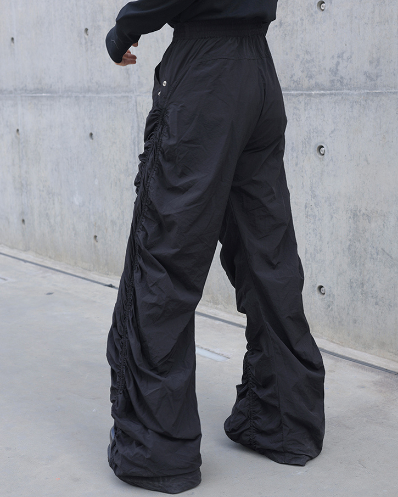 Streetwear Pleated Spiral Loose Casual Pants