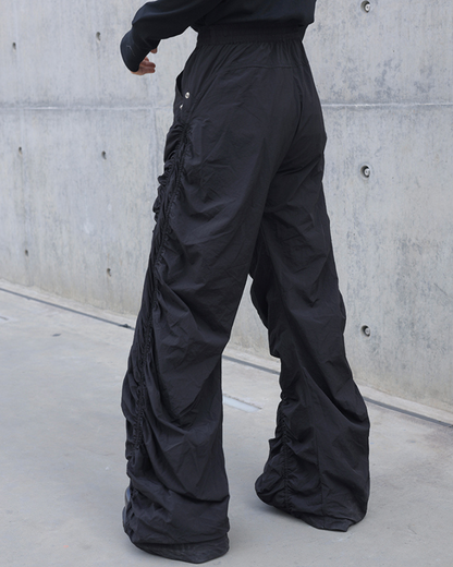 Streetwear Opium Style Pleated Spiral Loose Pants