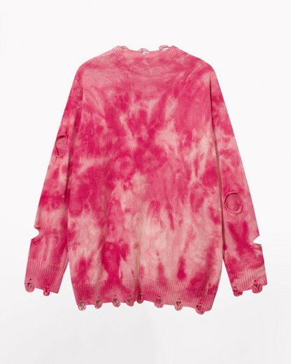 Streetwear Raw Edge Ripped Sweater