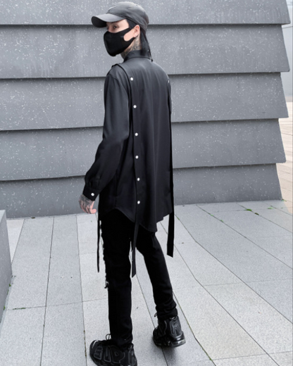 Streetwear Ribbon Loose Fit Shirt
