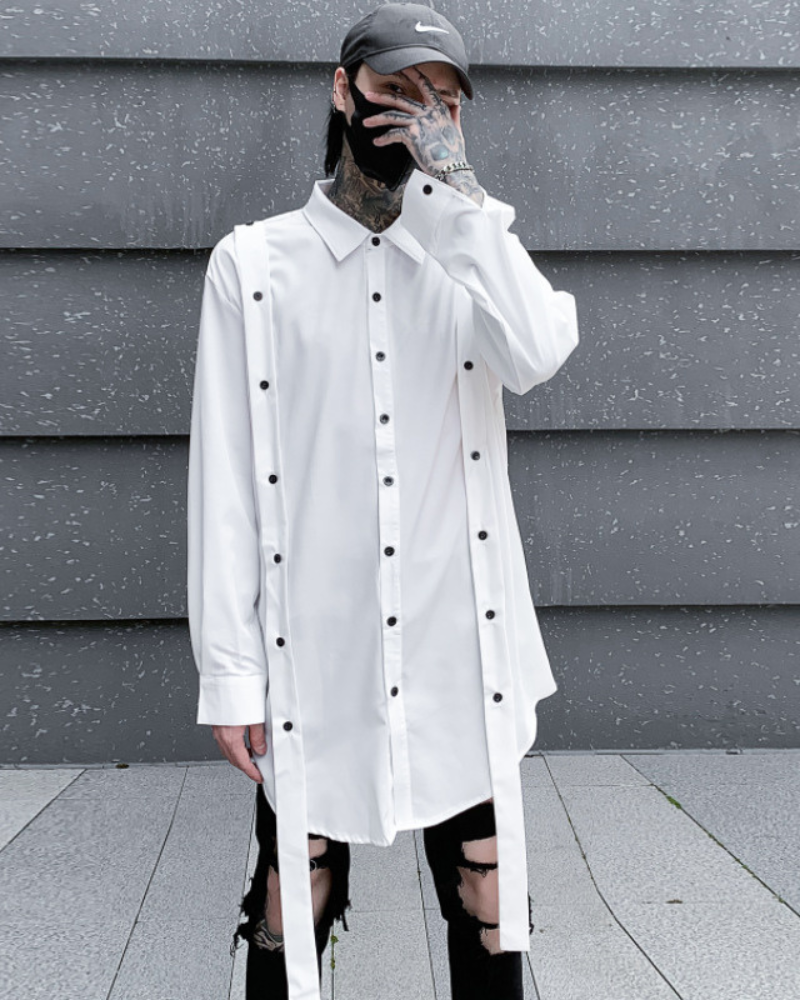 Streetwear Ribbon Loose Fit Shirt
