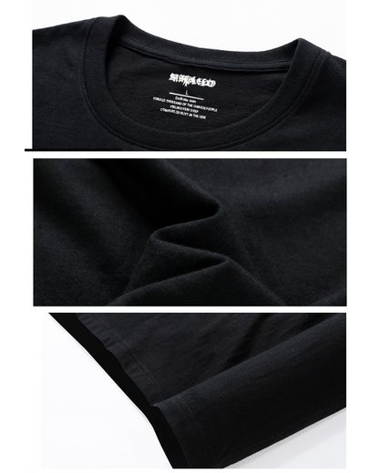 Streetwear Opium Style Rock Hardcore Cotton Skull T-Shirt