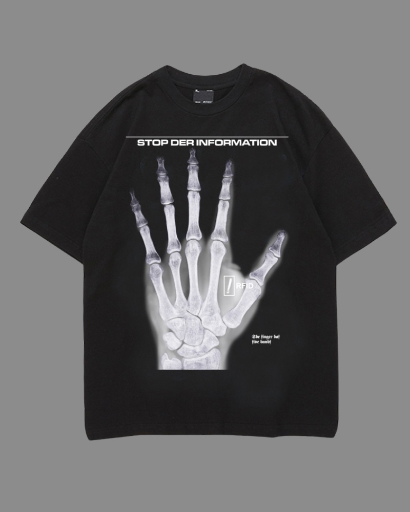 Streetwear Opium Style Rock Hardcore Cotton Skull T-Shirt