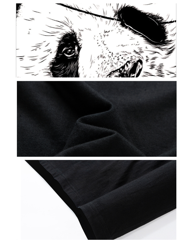 Streetwear Rock Punk Panda Graphic T-Shirt