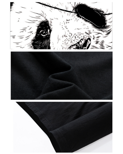 Streetwear Rock Punk Panda Graphic T-Shirt