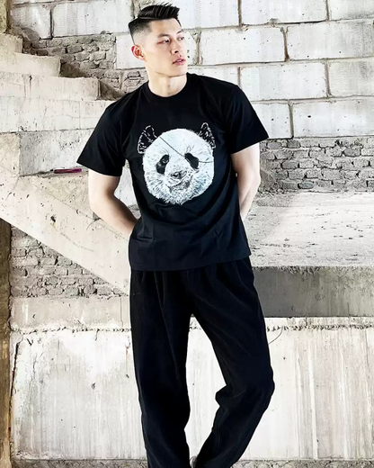 Streetwear Rock Punk Panda Graphic T-Shirt