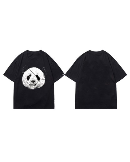 Streetwear Rock Punk Panda Graphic T-Shirt
