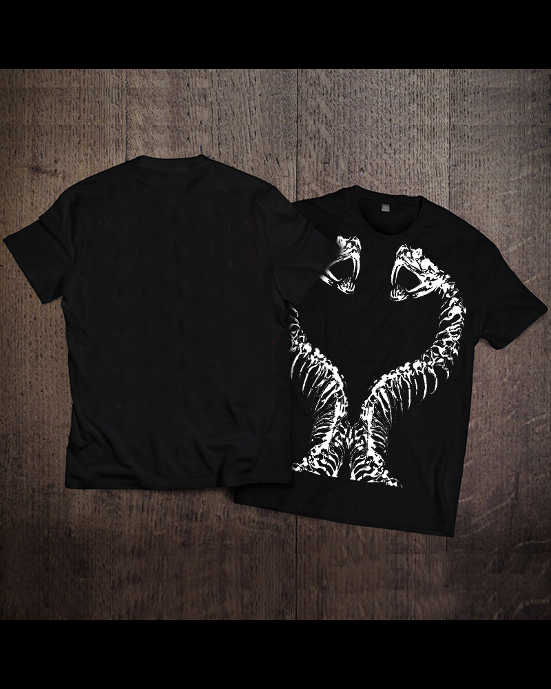 Streetwear Opium Style Snake Skull Cotton T-Shirt