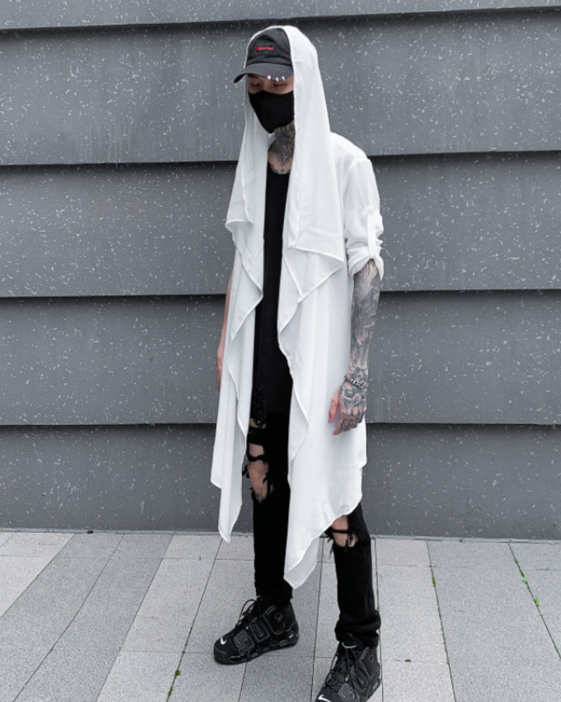 Streetwear Thin Shawl Shirt Sun Protection Long Coat