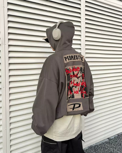 Streetwear Warm Letter-Print Unisex Y2K Hoodie