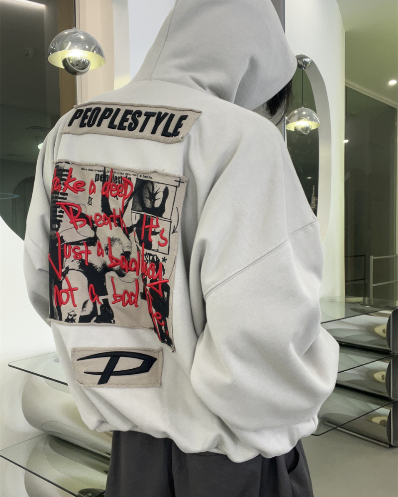 Streetwear Warm Letter-Print Unisex Y2K Hoodie