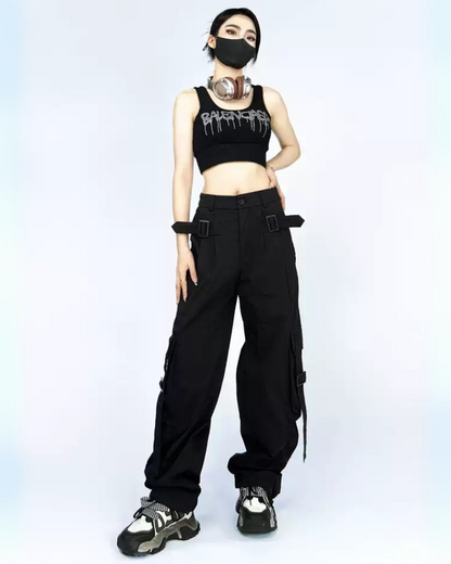 Streetwear Women Straight Loose Cargo Pants