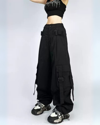 Streetwear Women Straight Loose Cargo Pants