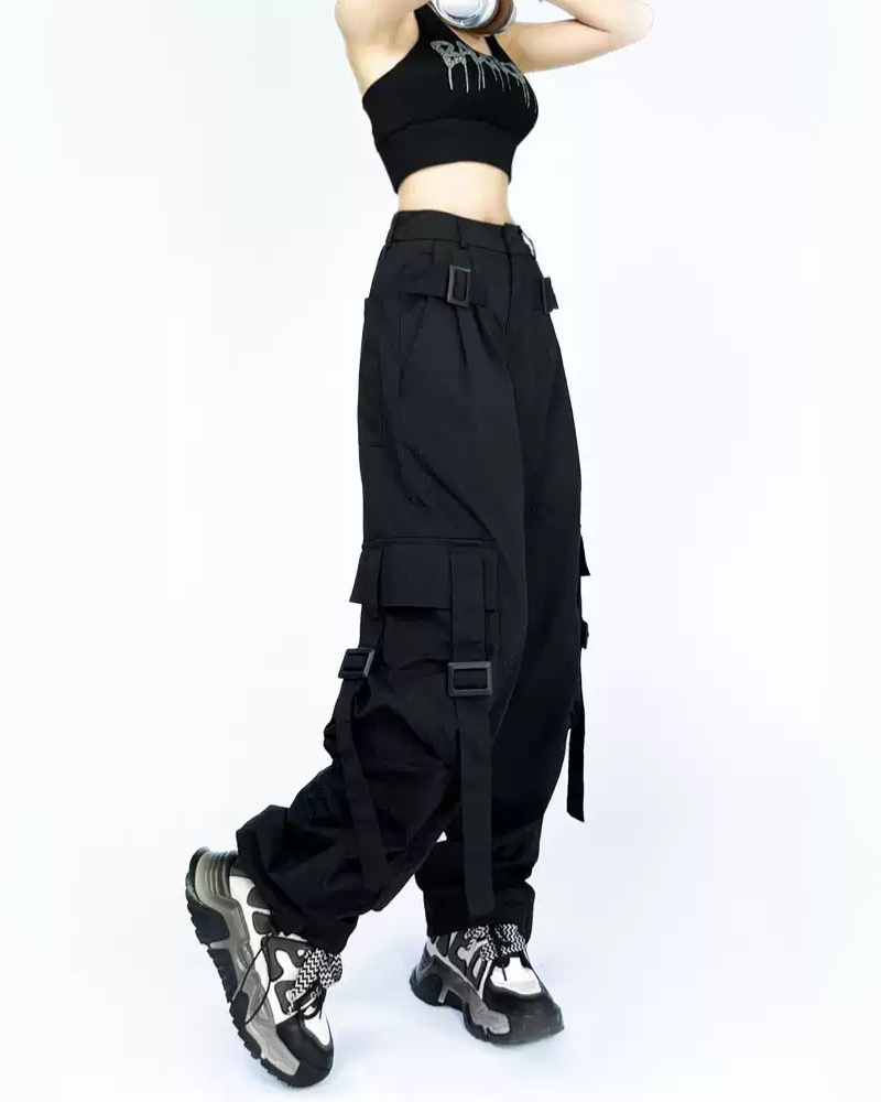 Streetwear Women Straight Loose Cargo Pants